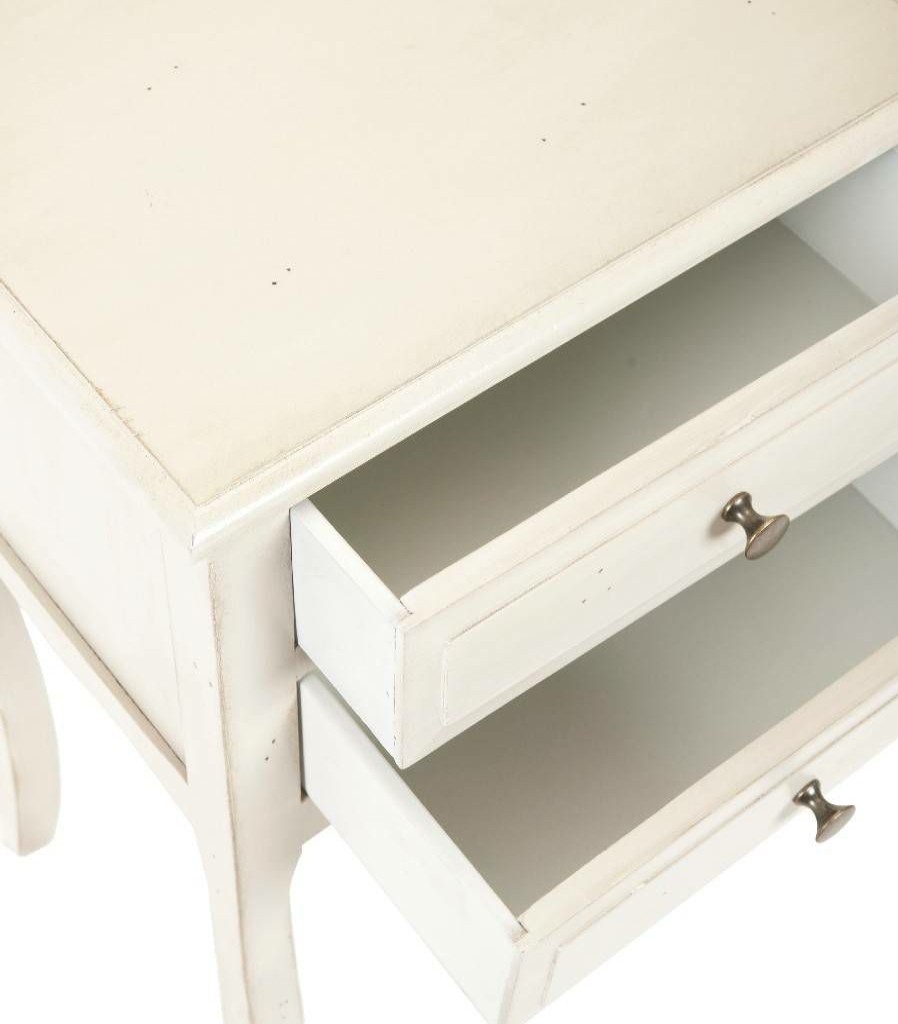 Living Furniture * | Promotions Lori End Table W/ Storage Drawers In White Safavieh Amh6576A