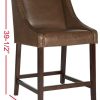 Furniture * | Classical Dylan Counter Stool In Brown/Espresso Safavieh Fox6221E