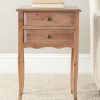 Living Furniture * | Online Lori End Table W/ Storage Drawers In Red Maple Safavieh Amh6576C