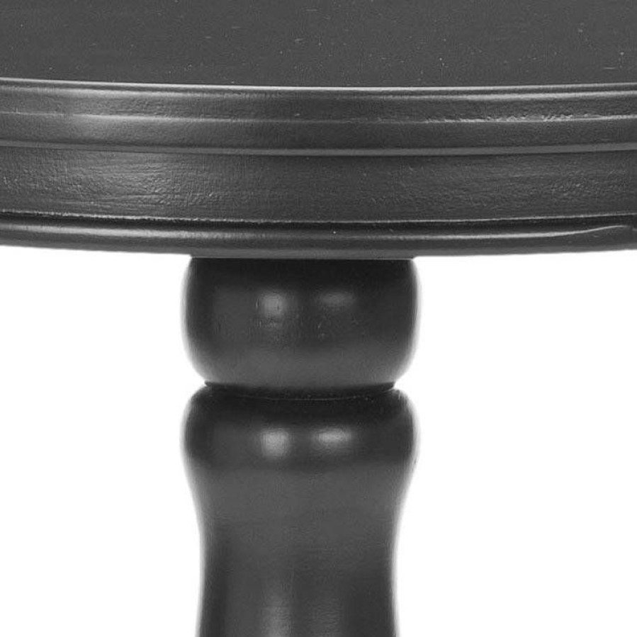 Living Furniture * | Outlet Vivienne Round Top Side Table In Black Safavieh Amh6579D