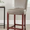 Furniture * | Limited Edition Ken Bar Stool In Clay/Cherry Mahogany Safavieh Hud8203B