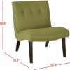 Living Furniture * | Featured Mandell Chair W/ Buttons In Sweet Pea Green/Black Safavieh Mcr4552C