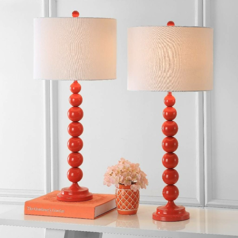 Lamps * | Promotions Jenna 31.5-Inch H Stacked Ball Lamp (Set Of 2) Safavieh Lit4090D-Set2