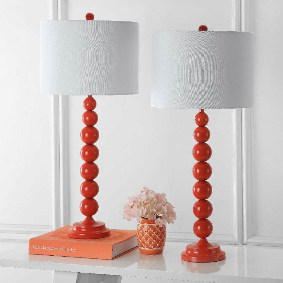 Lamps * | Promotions Jenna 31.5-Inch H Stacked Ball Lamp (Set Of 2) Safavieh Lit4090D-Set2