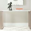 Living Furniture * | Best Sale Bartholomew Mid Century Scandinavian Lacquer Console Table In White/Grey Safavieh Fox4209B