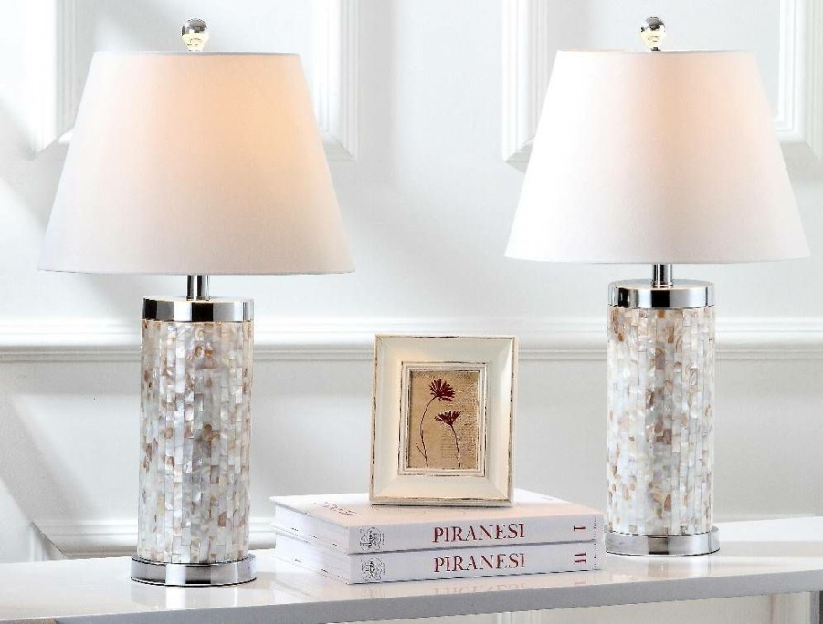 Lamps * | Less Expensive Diana 25-Inch H Shell Table Lamp (Set Of 2) Safavieh Lit4110A-Set2