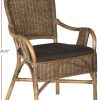 Furniture * | Excellent Quality Bettina Arm Chair In Brown Safavieh Sea4010A