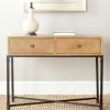 Living Furniture * | Hot Selling Julian 2 Drawer Console In Natural Safavieh Amh4103A