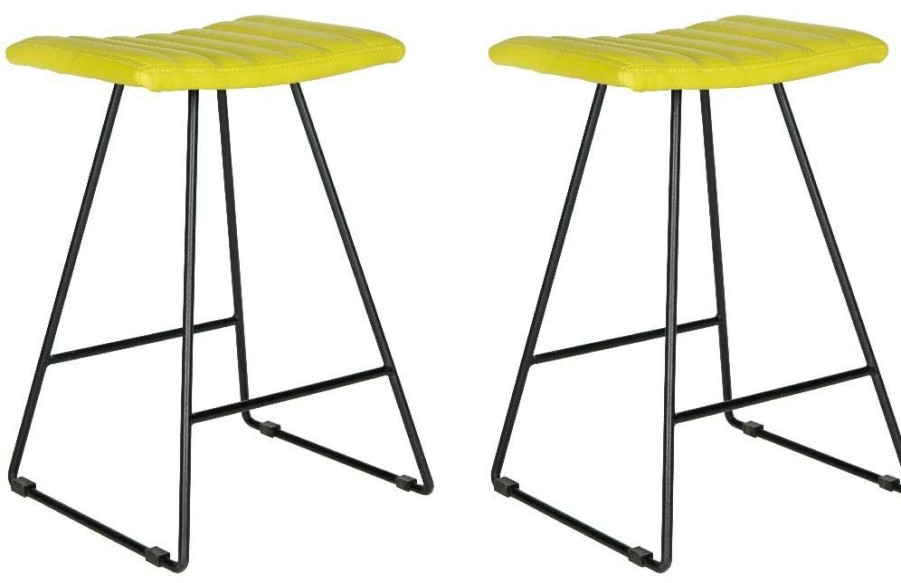 Furniture * | Promotions Akito Counter Stool In Green/Black Safavieh Fox2011E-Set2