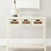 Living Furniture * | Hot Selling Autumn 3 Drawer Console In Vintage Cream Safavieh Amh6510C