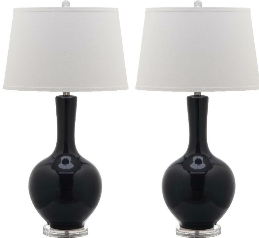 Lamps * | Closeout Sale Blanche 32-Inch H Gourd Lamp (Set Of 2) Safavieh Lit4148A-Set2