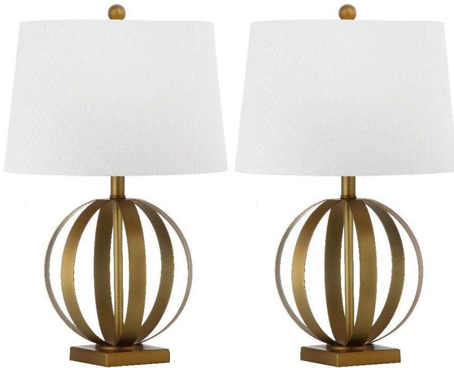 Lamps * | Flash Sale Euginia 24.5-Inch H Sphere Table Lamp (Set Of 2) Safavieh Lit4310A-Set2