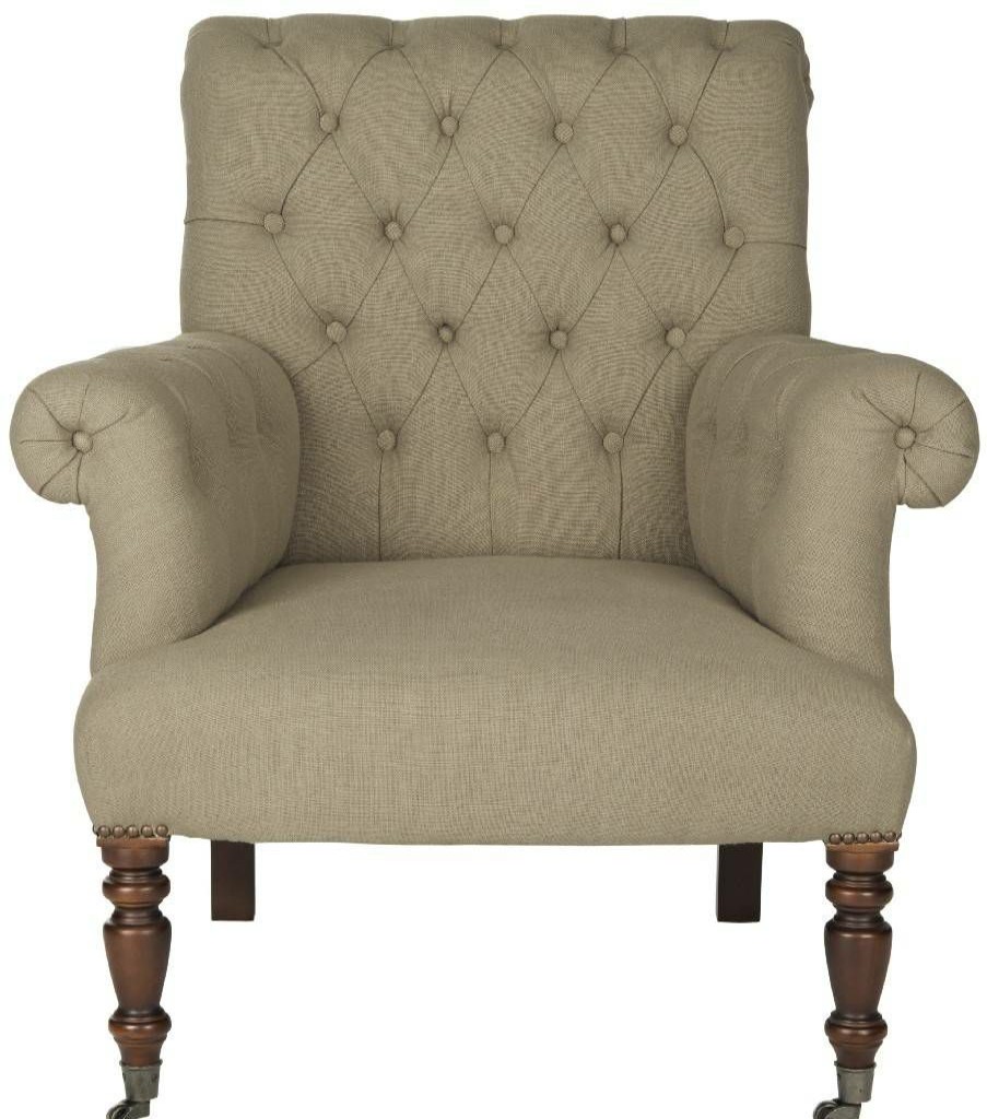 Living Furniture * | Limited Edition Bennet Club Chair In True Taupe/Black Safavieh Mcr4737A