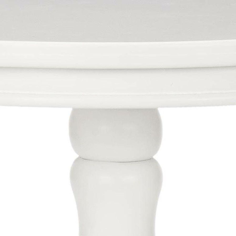 Living Furniture * | With Discount Vivienne Round Top Side Table In White Safavieh Amh6579C