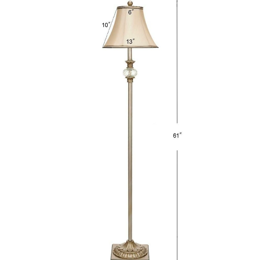 Lamps * | Classical Evelyn 61-Inch H Crystal Ball Floor Lamp Safavieh Lit4007A