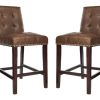 Furniture * | Quick Expedition Nikita Counter Stool In Brown Safavieh Bst6303D-Set2