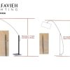 Lamps * | Fire Sale Lyra 111 Inch H Adjustable Arc Floor Lamp Safavieh Lit4353A