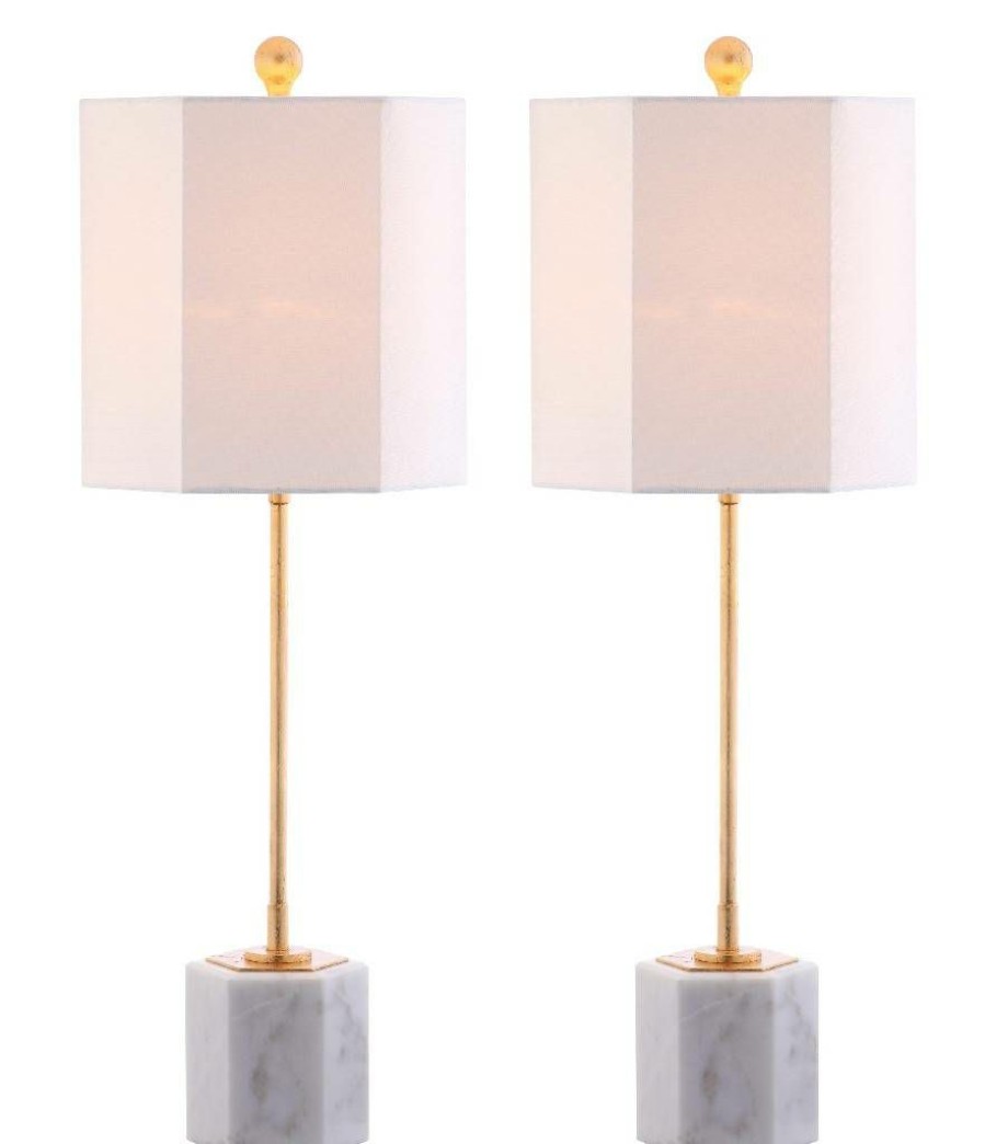 Lamps * | Top Selling Magdalene Marble Table Lamp (Set Of 2) Safavieh Tbl4069A-Set2