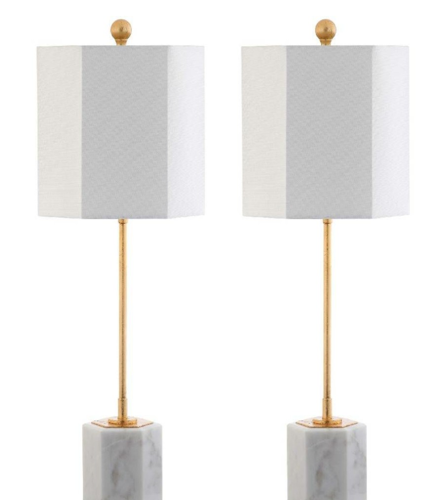 Lamps * | Top Selling Magdalene Marble Table Lamp (Set Of 2) Safavieh Tbl4069A-Set2