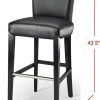 Furniture * | Limited Edition Seth Bar Stool In Black/Black Safavieh Mcr4510A