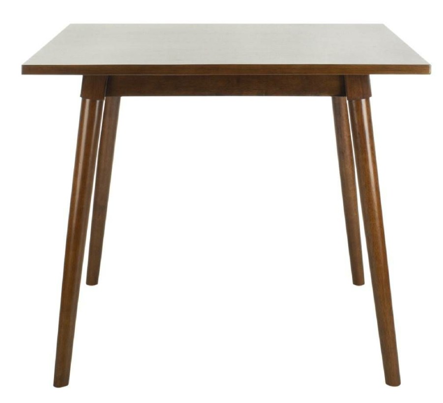 Furniture * | Large Choice Simone Square Dining Table In Walnut Safavieh Dtb9200A