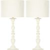 Lamps * | Offering Discounts Mamie 32.5-Inch H Cream Candlestick Lamp (Set Of 2) Safavieh Lit4058A-Set2