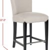 Furniture * | Special Offers Seth Counter Stool In Taupe/Black Safavieh Mcr4509B