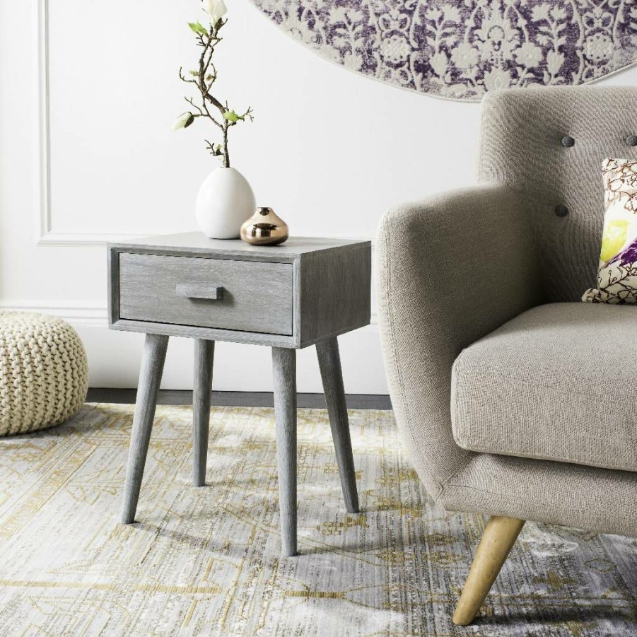 Living Furniture * | Limited Edition Lyle Accent Table In Slate Grey Safavieh Acc5702C