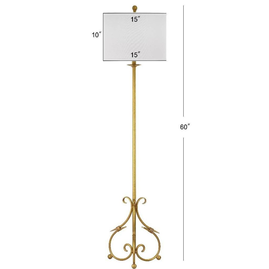 Lamps * | Top Selling Elisa 60-Inch H Baroque Floor Lamp Safavieh Lit4346A