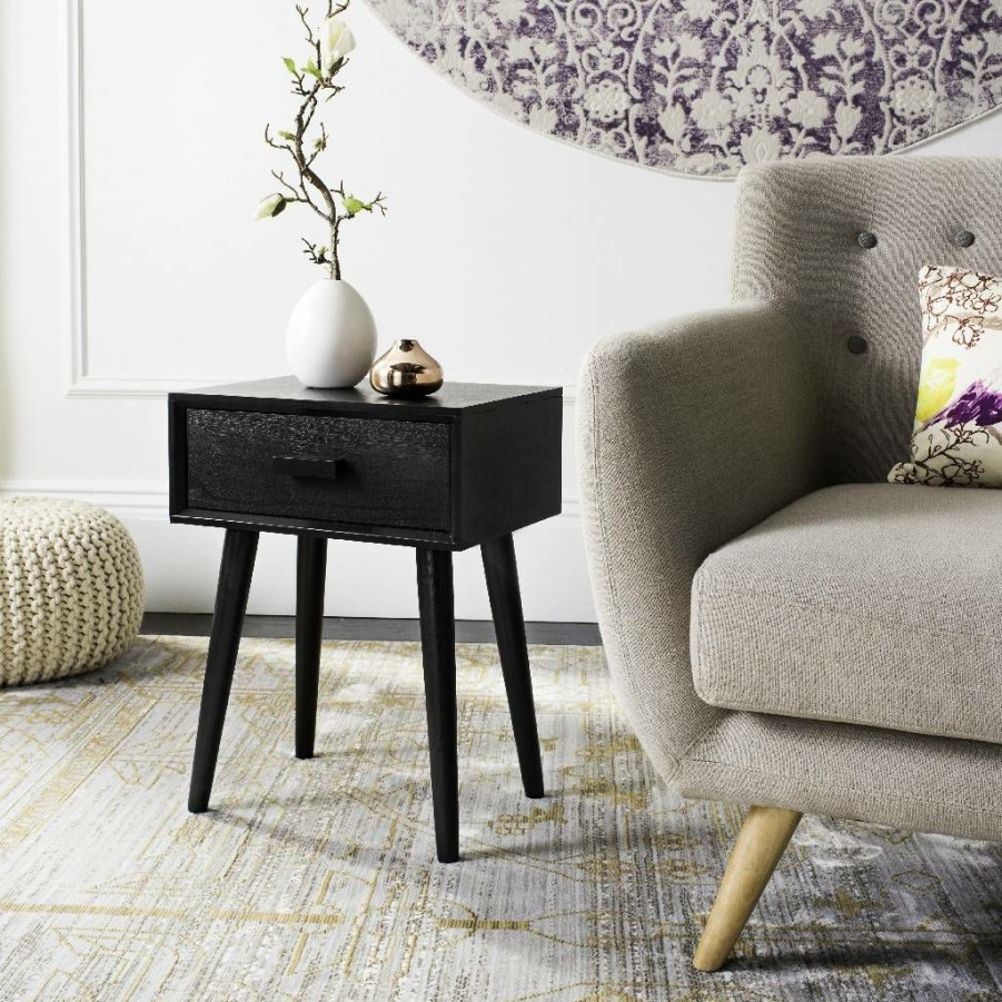 Living Furniture * | Discounts Lyle Accent Table In Black Safavieh Acc5702D