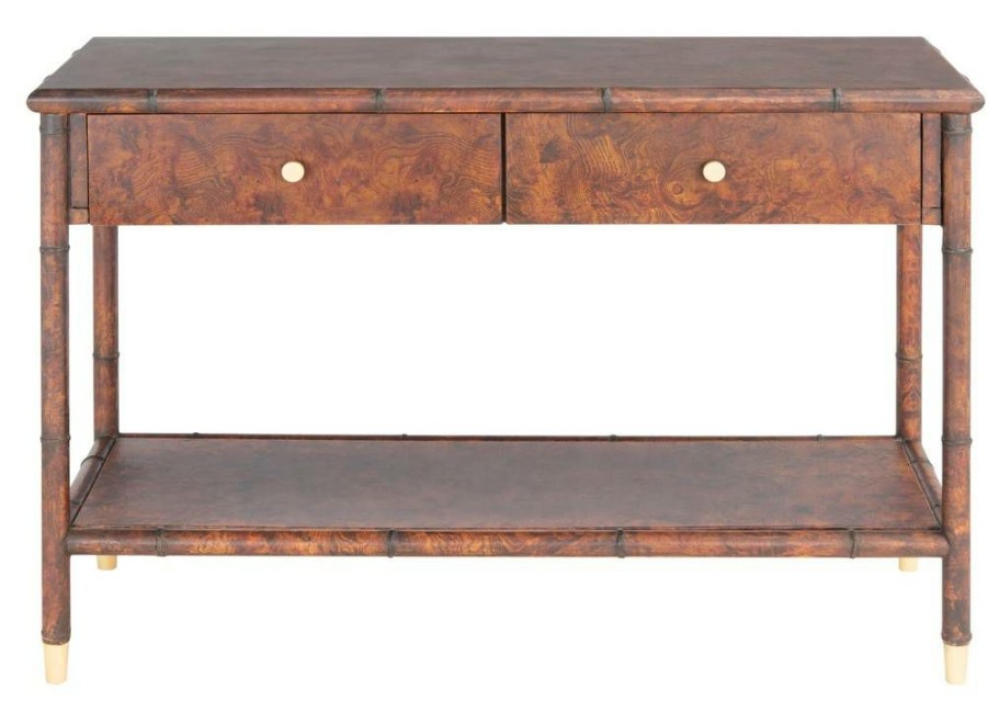 Living Furniture * | Best Sale Tudor 2 Drawer 1 Shelf Console Table Safavieh Cns6600A