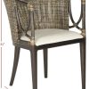 Furniture * | Clearance Sale Beningo Arm Chair In Brown/Black Safavieh Sea4001A