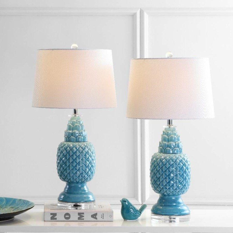 Lamps * | Less Expensive Blakely 28-Inch H Teal Table Lamp (Set Of 2) Safavieh Lit4246B-Set2