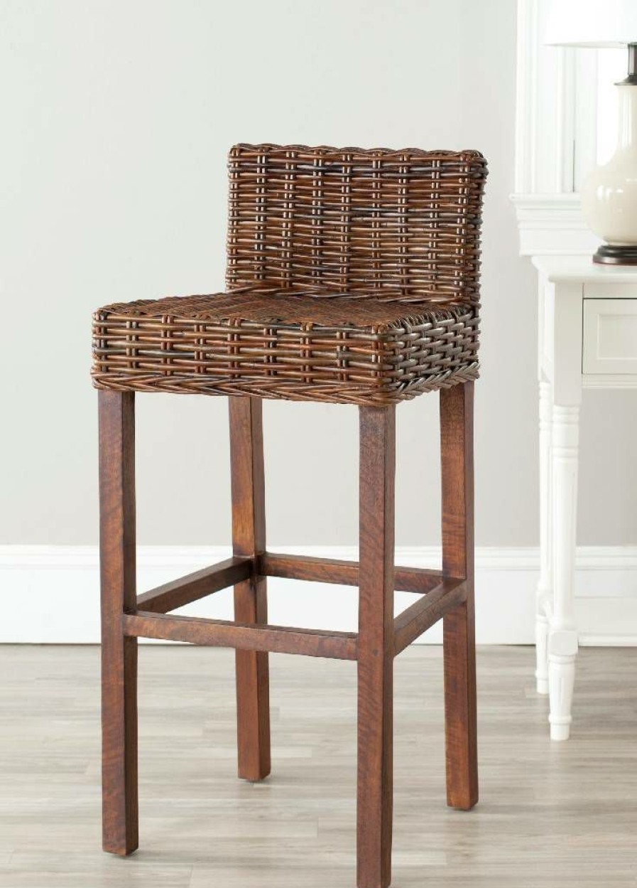 Furniture * | Best Sale Cypress Bar Stool In Brown Safavieh Fox6502A