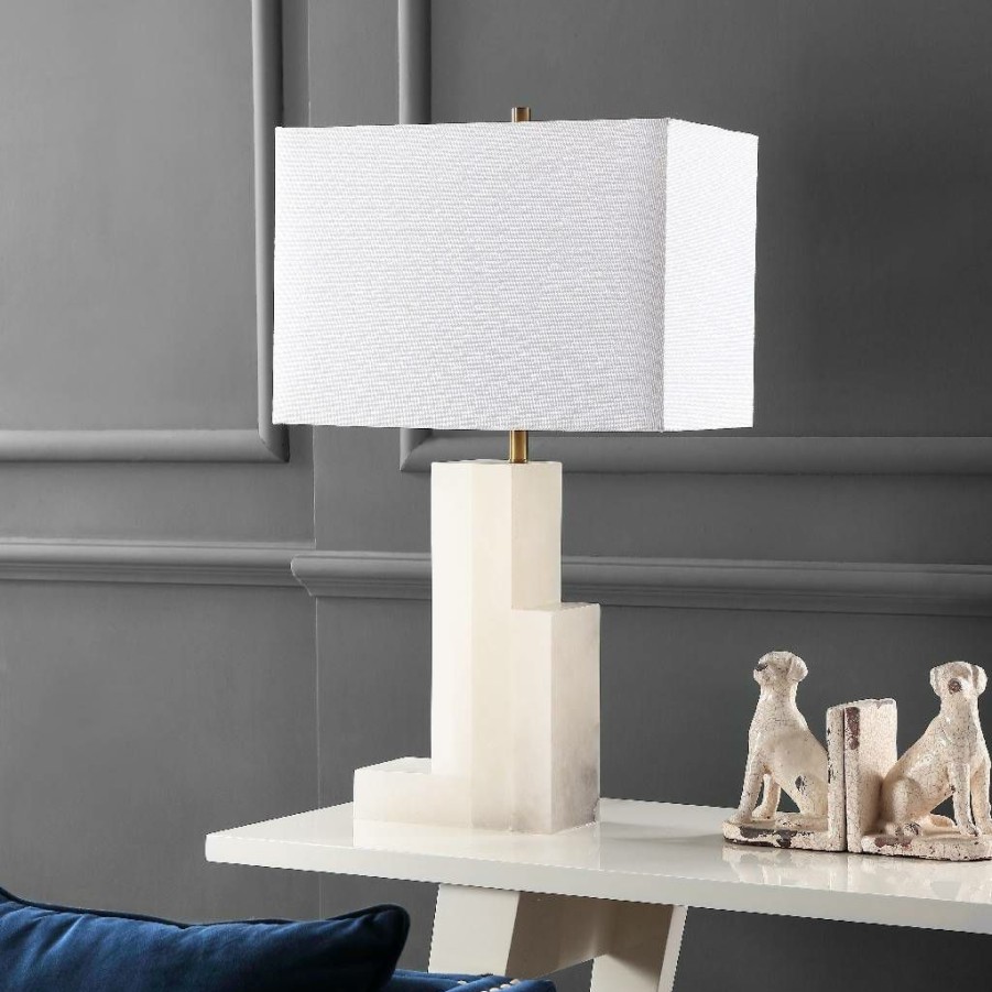 Lamps * | Best Sellers Cora Alabaster 27.75-Inch H Table Lamp Safavieh Tbl4001A