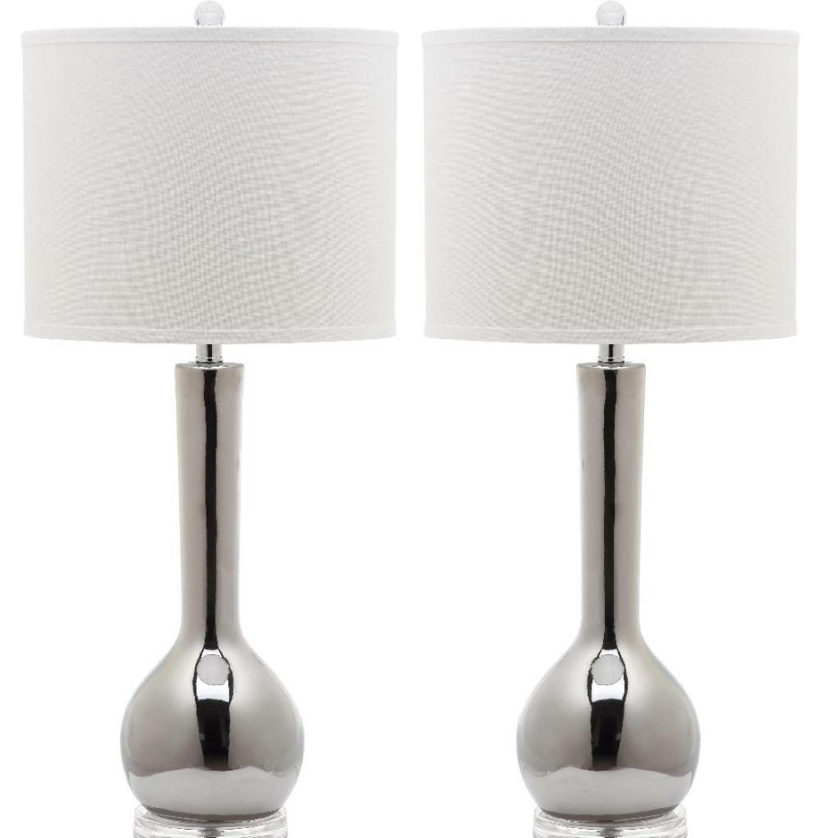 Lamps * | Promotions Mae 30.5-Inch H Long Neck Ceramic Table Lamp (Set Of 2) Safavieh Lit4091M-Set2