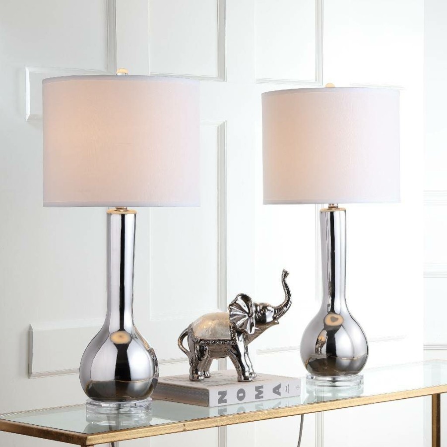 Lamps * | Promotions Mae 30.5-Inch H Long Neck Ceramic Table Lamp (Set Of 2) Safavieh Lit4091M-Set2