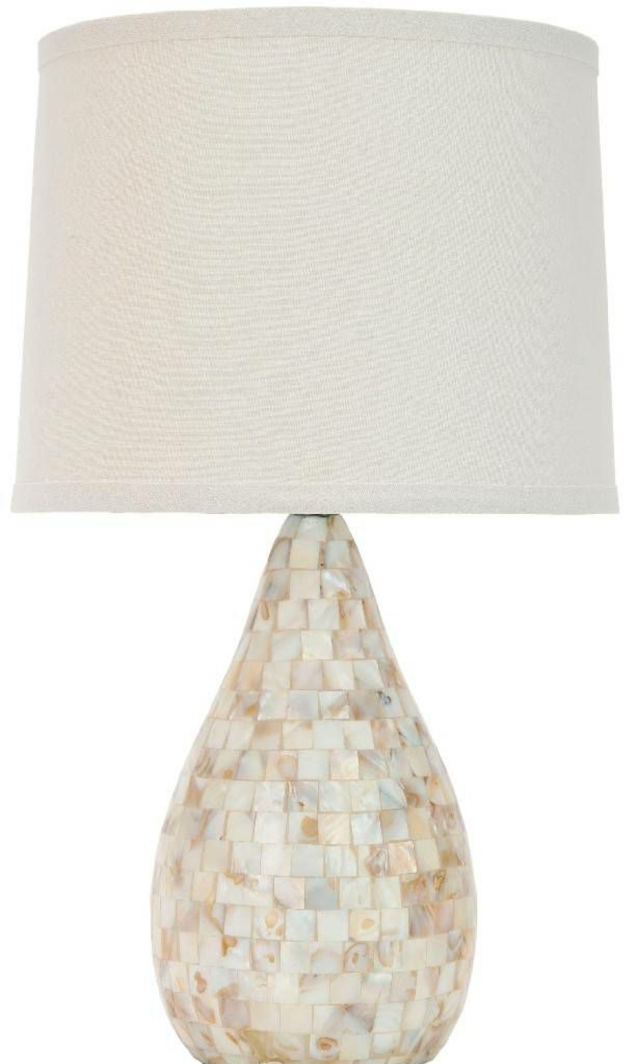 Lamps * | Sale Lauralie 20.5-Inch H Ivory Capiz Shell Lamp Safavieh Lits4011A