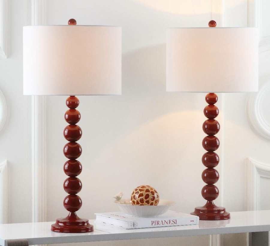 Lamps * | Less Expensive Jenna 31.5-Inch H Stacked Ball Lamp (Set Of 2) Safavieh Lit4090E-Set2