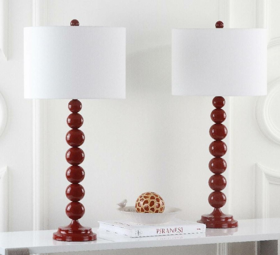 Lamps * | Less Expensive Jenna 31.5-Inch H Stacked Ball Lamp (Set Of 2) Safavieh Lit4090E-Set2