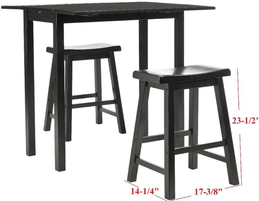 Furniture * | Wholesale Graham 3 Pc Set Pub Table In Espresso Safavieh Amh8502A