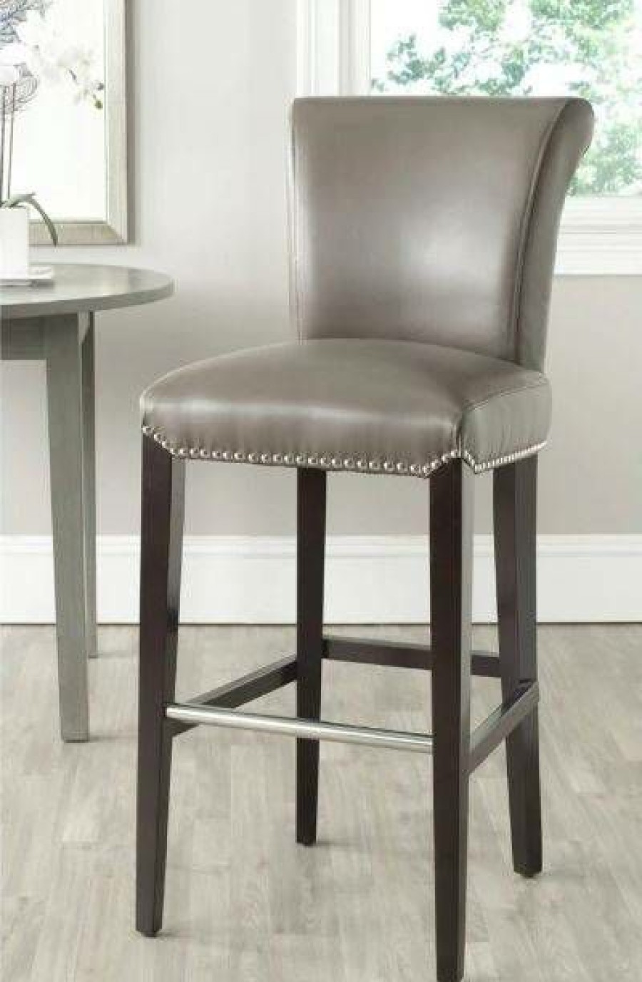 Furniture * | Promotions Seth Bar Stool In Clay/Espresso Safavieh Mcr4510F