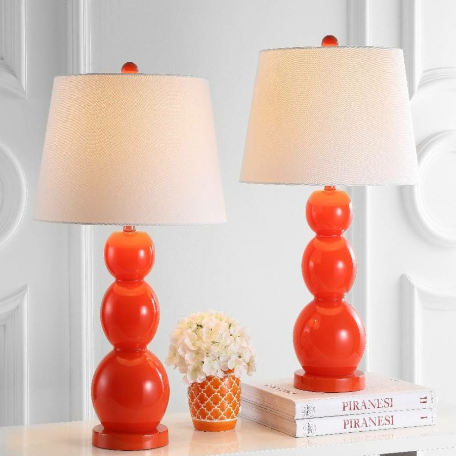 Lamps * | Sale Jayne 26.5-Inch H Three Sphere Glass Lamp (Set Of 2) Safavieh Lit4089D-Set2