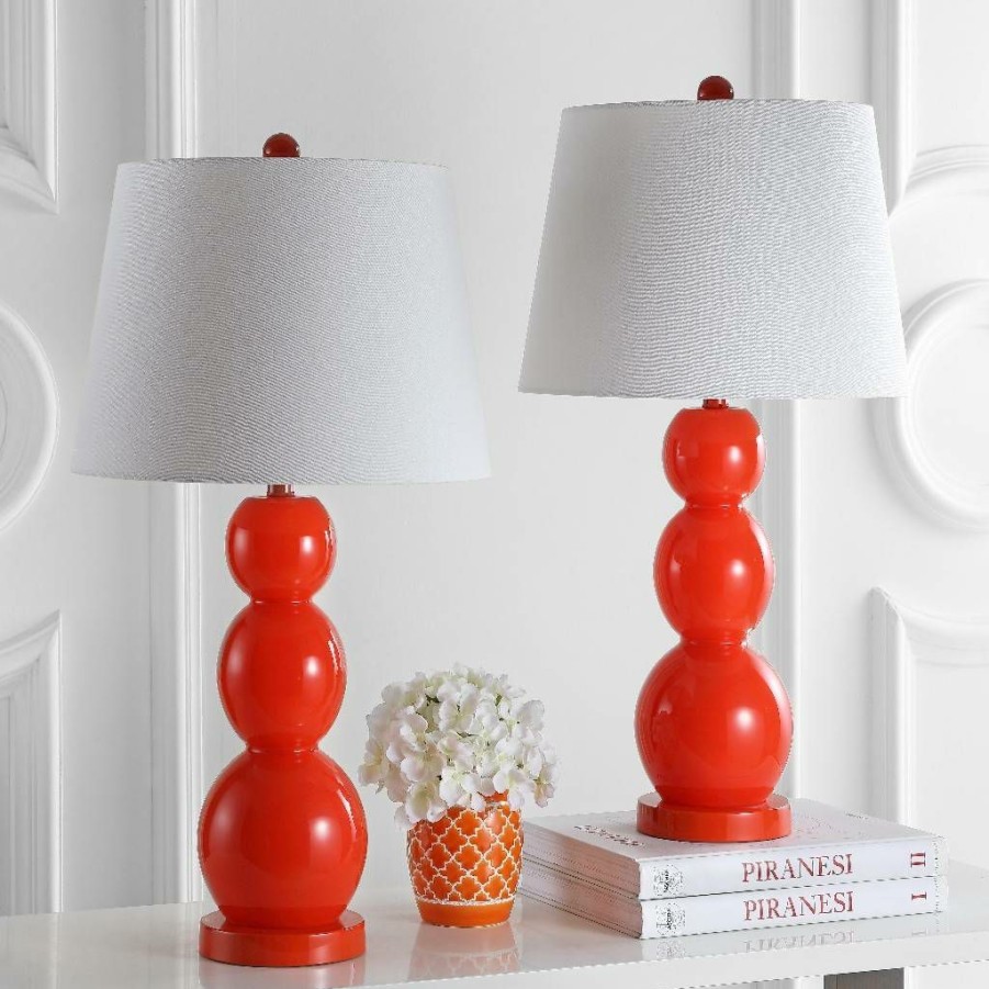 Lamps * | Sale Jayne 26.5-Inch H Three Sphere Glass Lamp (Set Of 2) Safavieh Lit4089D-Set2