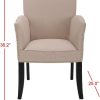 Living Furniture * | Excellent Quality Rachel Arm Chair W/ Silver Nail Head In Taupe/Black Safavieh Mcr4539A