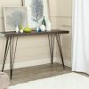 Living Furniture * | Classical Wolcott Retro Mid Century Lacquer Console In Dark Brown/Black Safavieh Fox4208C