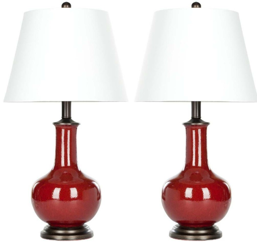 Lamps * | Excellent Carolanne 23.5-Inch H Table Lamp (Set Of 2) Safavieh Lit4021A-Set2