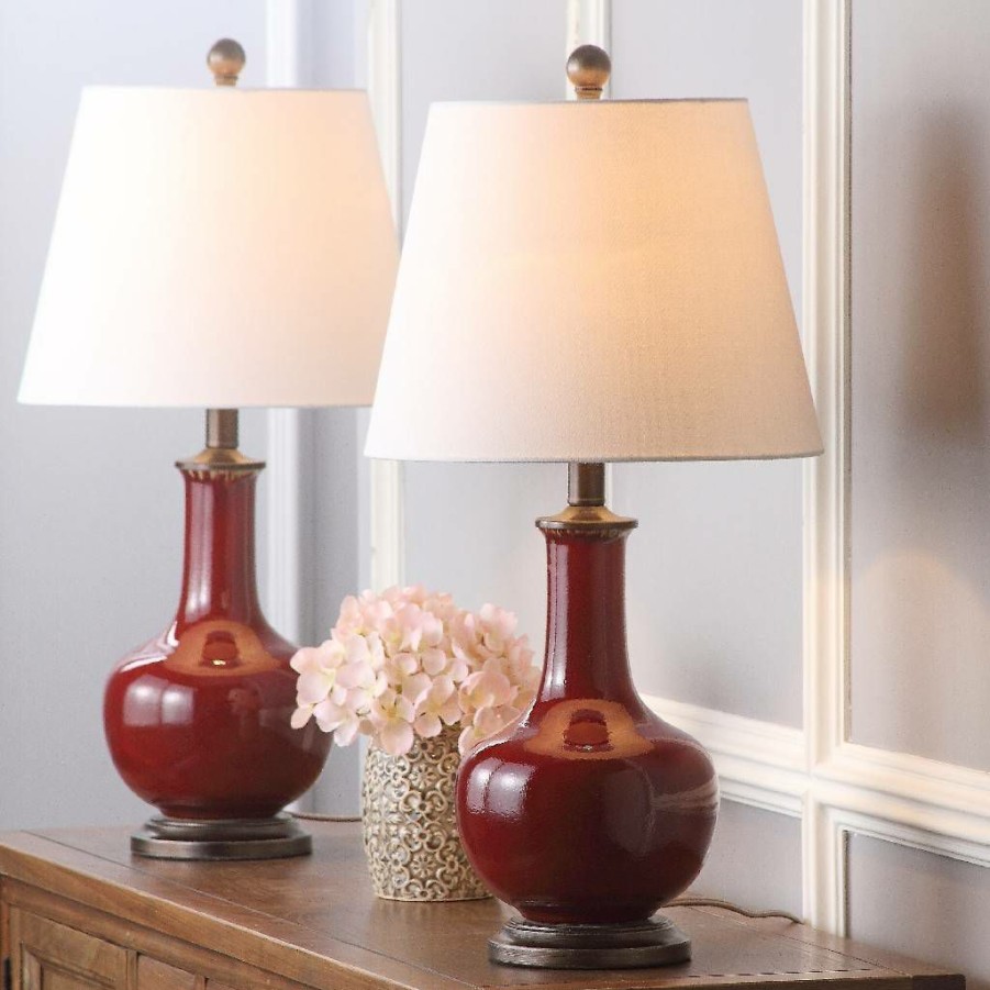 Lamps * | Excellent Carolanne 23.5-Inch H Table Lamp (Set Of 2) Safavieh Lit4021A-Set2