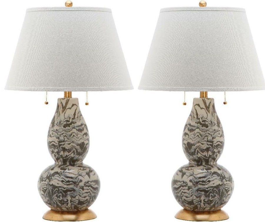 Lamps * | Fire Sale Color Swirls 28-Inch H Glass Table Lamp (Set Of 2) Safavieh Lit4159C-Set2