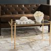 Living Furniture * | Hot Selling Tait Coffee Table In Antique Gold Safavieh Fox2569A